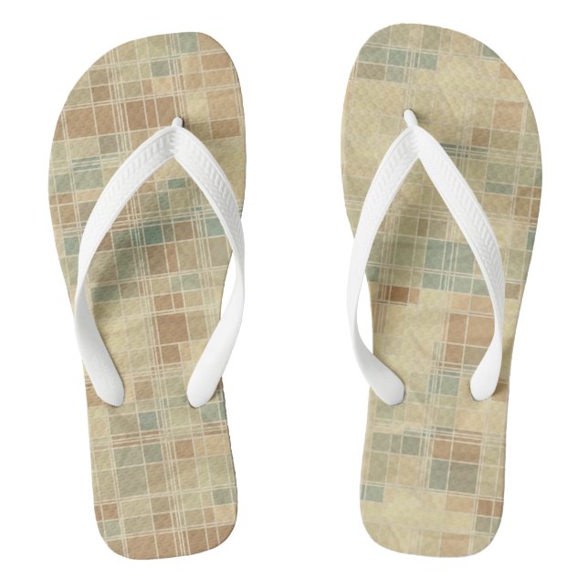 Retro geometric pattern 2 jandals (Footbed)