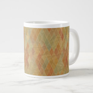 Retro geometric pattern 2 large coffee mug