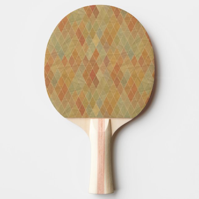 Retro geometric pattern 2 ping pong paddle (Front)