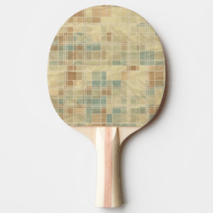 Retro geometric pattern 2 ping pong paddle