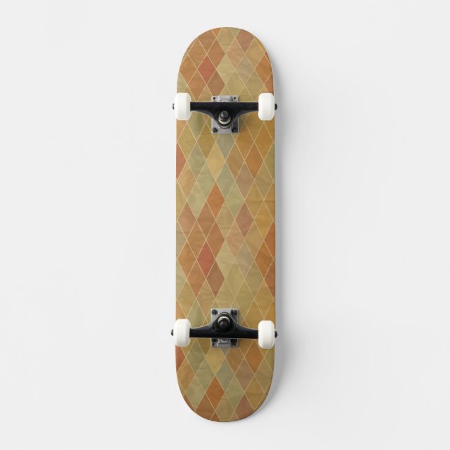 Retro geometric pattern 2 skateboard (Front)