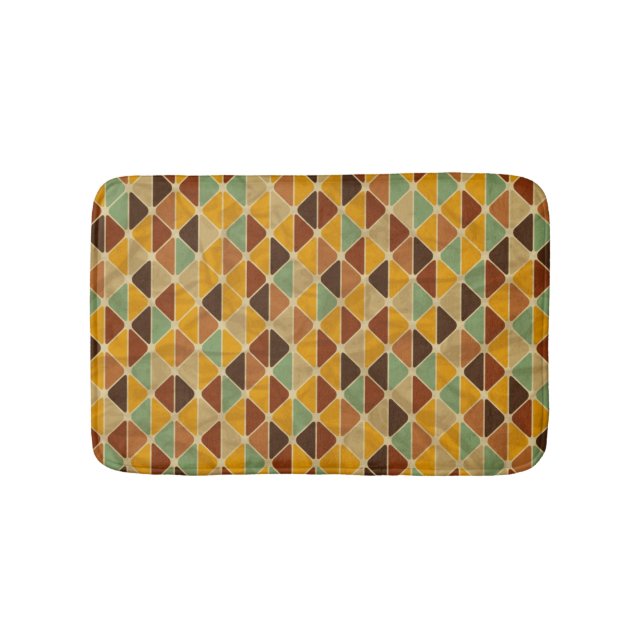 Retro geometric pattern 3 bath mat (Front)