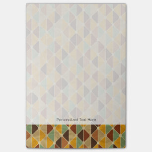 Retro geometric pattern 3 post-it notes