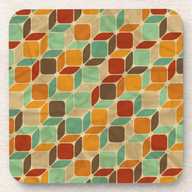 Retro geometric pattern 4 coaster (Front)