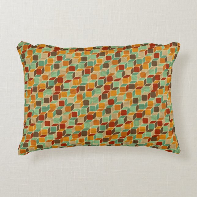 Retro geometric pattern 4 decorative cushion (Front)