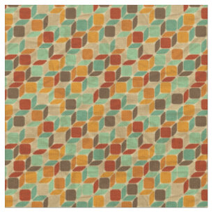 Retro geometric pattern 4 fabric