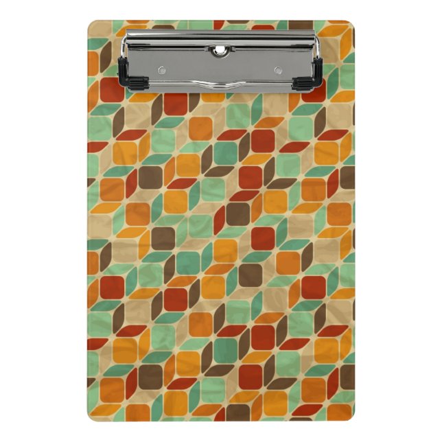 Retro geometric pattern 4 mini clipboard (Front)