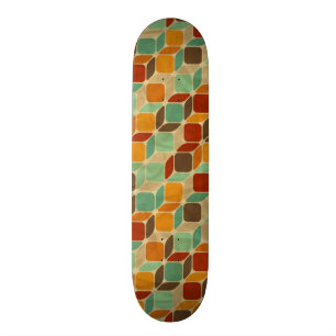 Retro geometric pattern 4 skateboard