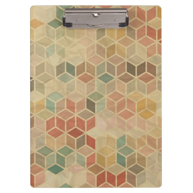 Retro geometric pattern 5 clipboard (Front)