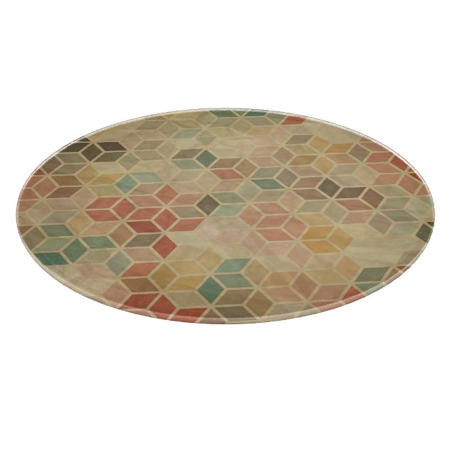 Retro geometric pattern 5 cutting board (Corner)