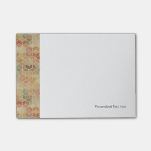 Retro geometric pattern 5 post-it notes
