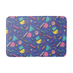 Retro Geometric Pattern Bath Mat