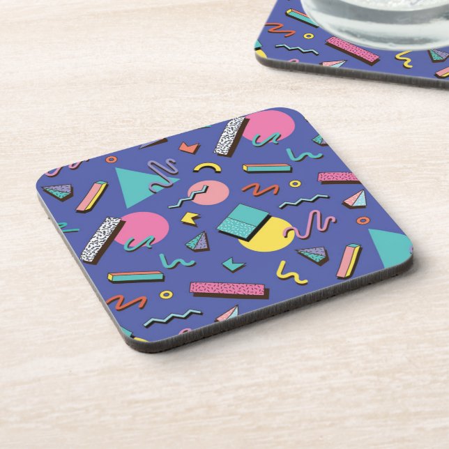 Retro Geometric Pattern Coaster (Left Side)