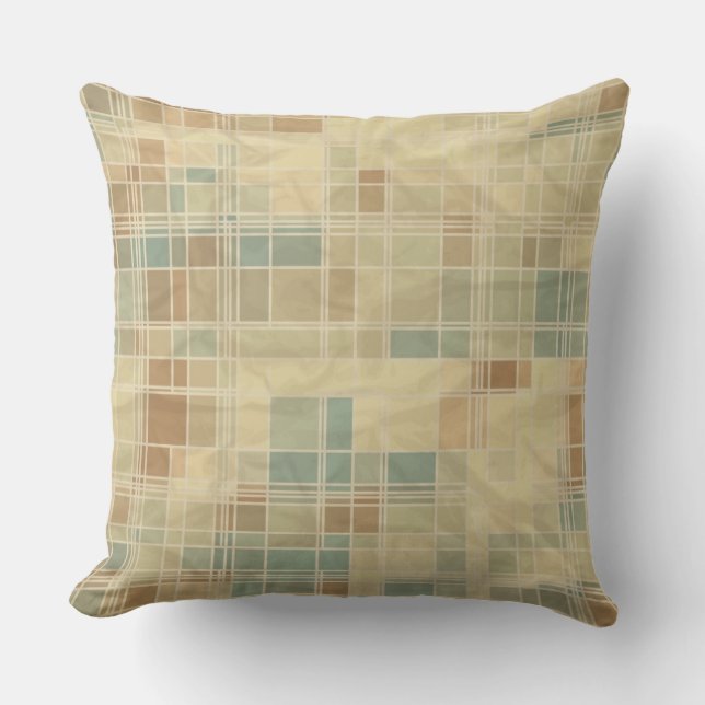 Retro geometric pattern cushion (Front)