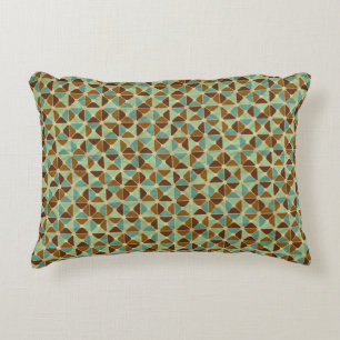 Retro geometric pattern decorative cushion