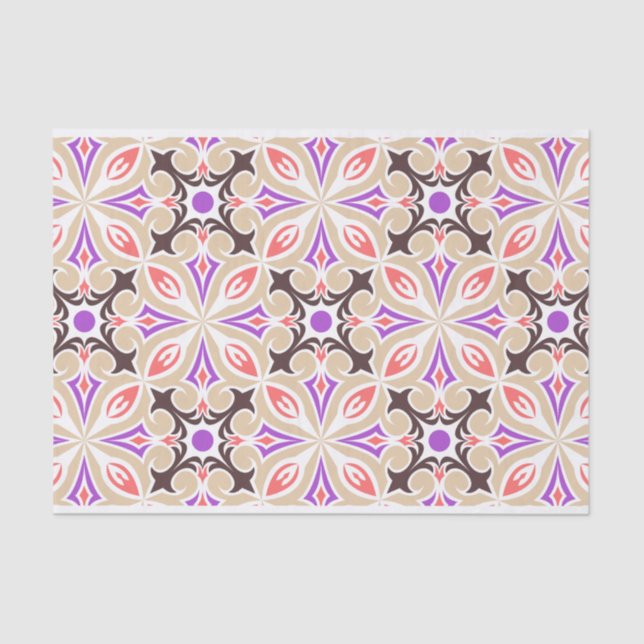 Retro Geometric pattern decoupage Tissue Paper (Front)