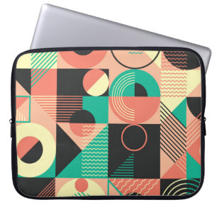Retro Geometric Pattern Design Laptop Sleeve