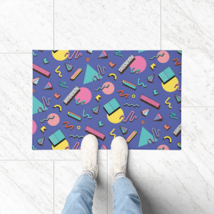 Retro Geometric Pattern Doormat