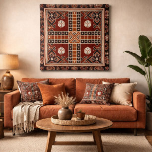  Retro geometric pattern fashion background  Cushion