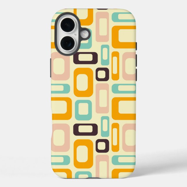 Retro geometric pattern in light beige background Case-Mate iPhone case (Back)