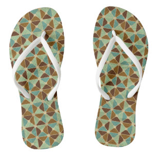 Retro geometric pattern jandals