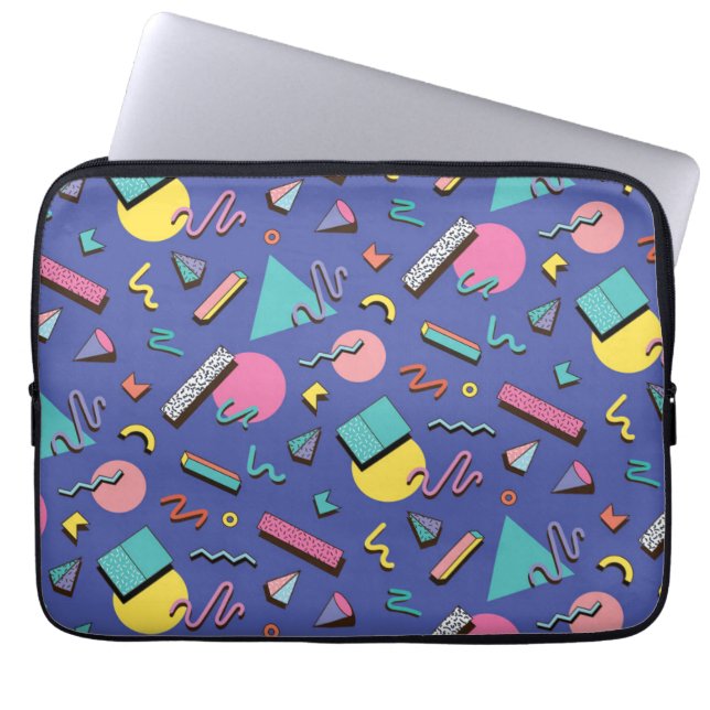 Retro Geometric Pattern Laptop Sleeve (Front)