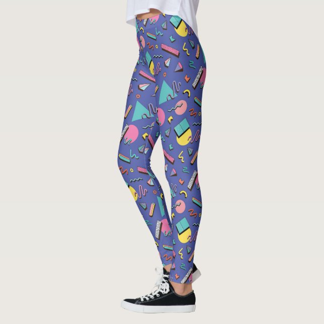 Retro Geometric Pattern Leggings (Left)