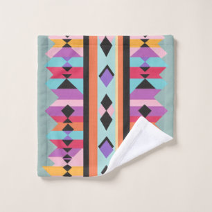 Retro Geometric Pattern mix Bath Towel Set