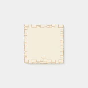 Retro geometric pattern post-it notes