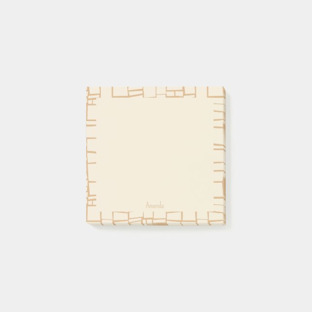 Retro geometric pattern  post-it notes (Front)