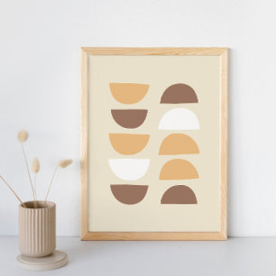 Retro geometric pattern poster