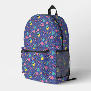 Retro Geometric Pattern Printed Backpack