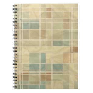 Retro geometric pattern spiral notebook