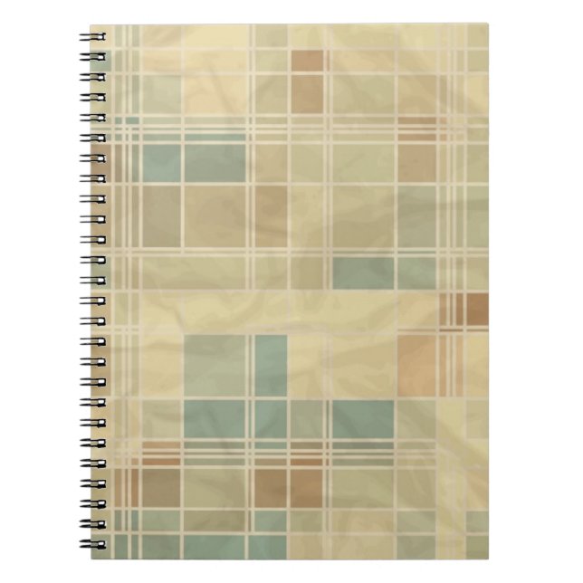 Retro geometric pattern spiral notebook (Front)
