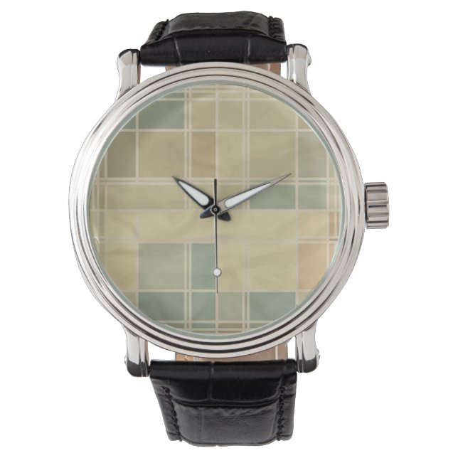 Retro geometric pattern watch (Front)