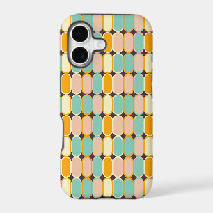 Retro geometric pattern with vertical ovals