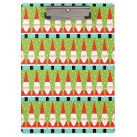 Retro Geometric Santa Clipboard