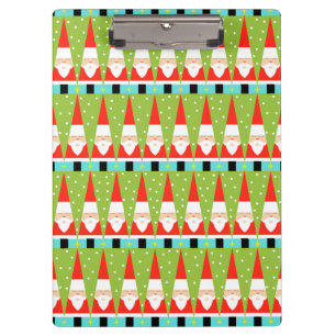 Retro Geometric Santa Clipboard