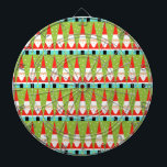 Retro Geometric Santa Dartboard<br><div class="desc">Any way you look at it this Retro Geometric Santa Dartboard is pure holiday whimsy! It’s rows of Santas. No, it’s rows of Christmas trees. No, it’s rows of Santas shaped like Christmas trees and rows of cheery green Christmas trees with white polka dots. It’s kitschy. It’s colourful. And it...</div>