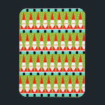 Retro Geometric Santa Flexible Magnet<br><div class="desc">Any way you look at it this Retro Geometric Santa Flexible Magnet is pure holiday whimsy! It’s rows of Santas. No, it’s rows of Christmas trees. No, it’s rows of Santas shaped like Christmas trees and rows of cheery green Christmas trees with white polka dots. It’s kitschy. It’s colourful. And...</div>