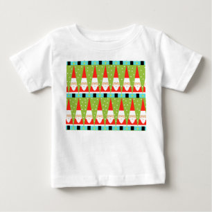Retro Geometric Santa Toddler Ruffle T-Shirt