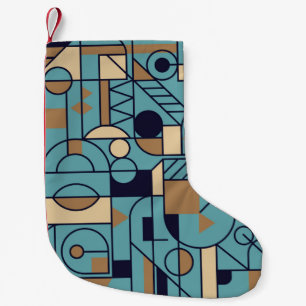 Retro geometric Seamless background design. Modern Small Christmas Stocking