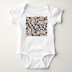 Retro geometric, seamless vintage background baby bodysuit