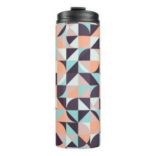 Retro geometric, seamless vintage background thermal tumbler