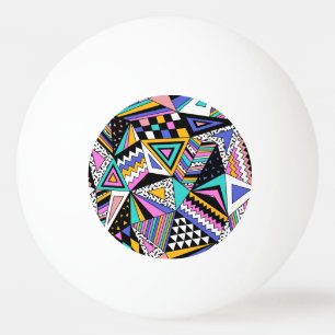Retro Geometric Shapes: Colourful Vintage. Ping Pong Ball