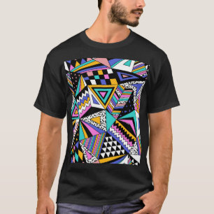Retro Geometric Shapes: Colourful Vintage. T-Shirt