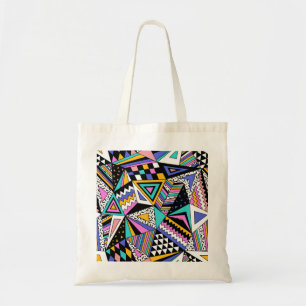 Retro Geometric Shapes: Colourful Vintage. Tote Bag