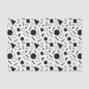 Retro Geometric Shapes Pattern Tissue Paper
