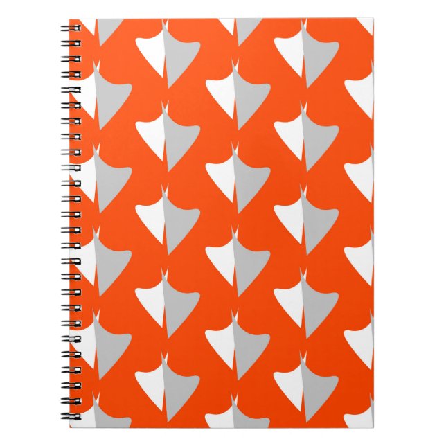 Retro geometric shapes with seamless patternabstra notebook (Front)