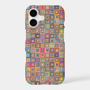 Retro Geometric Square Tile Pattern